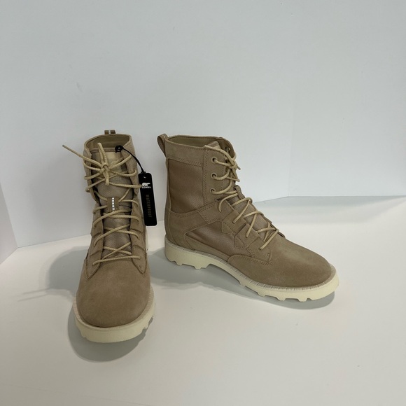 Sorel Hi-Line Lace Up Boot Sz 7.5 Caribou OTM Waterproof Snow Beige Ankle Boot - Picture 5 of 14
